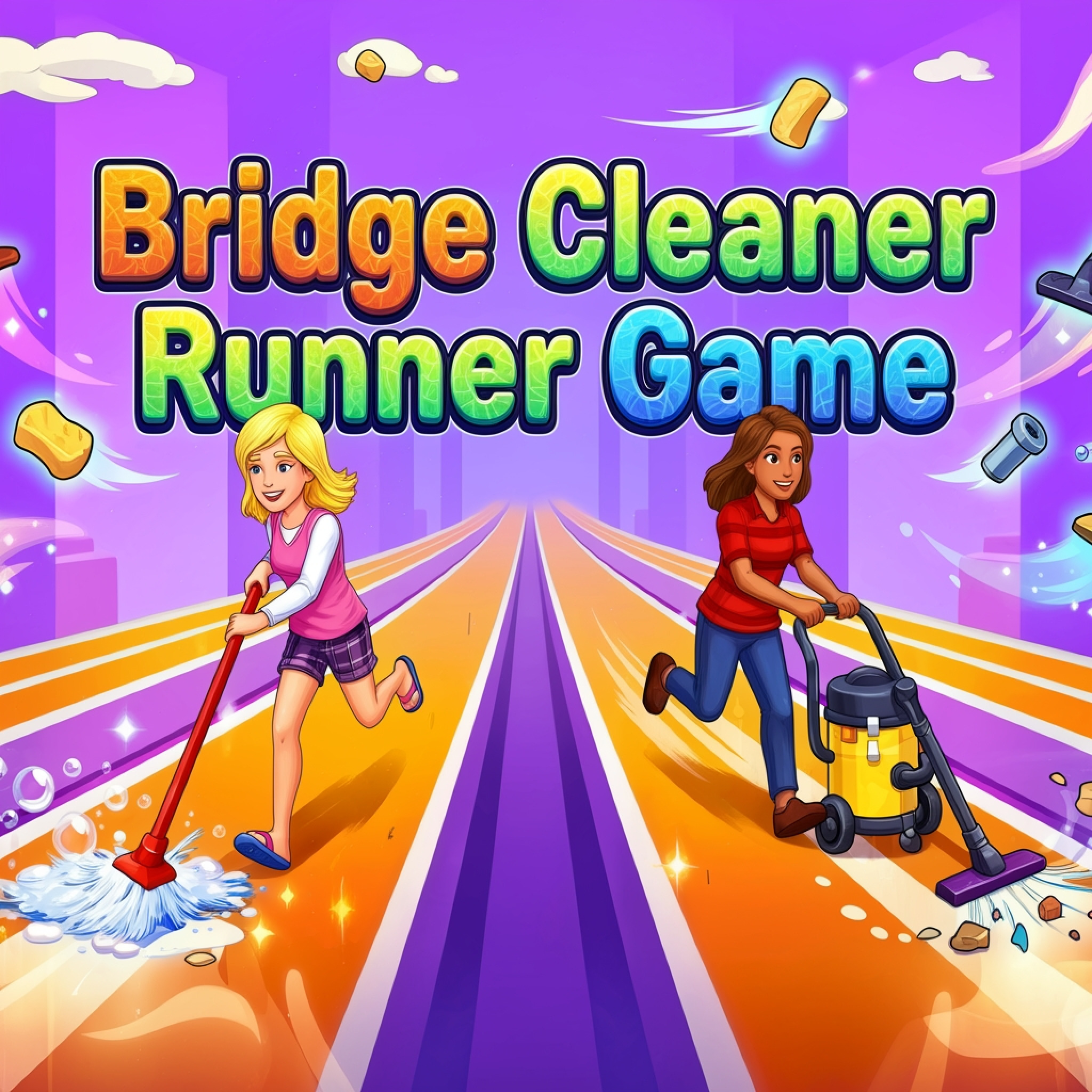 Bridge Cleaner Runner Game