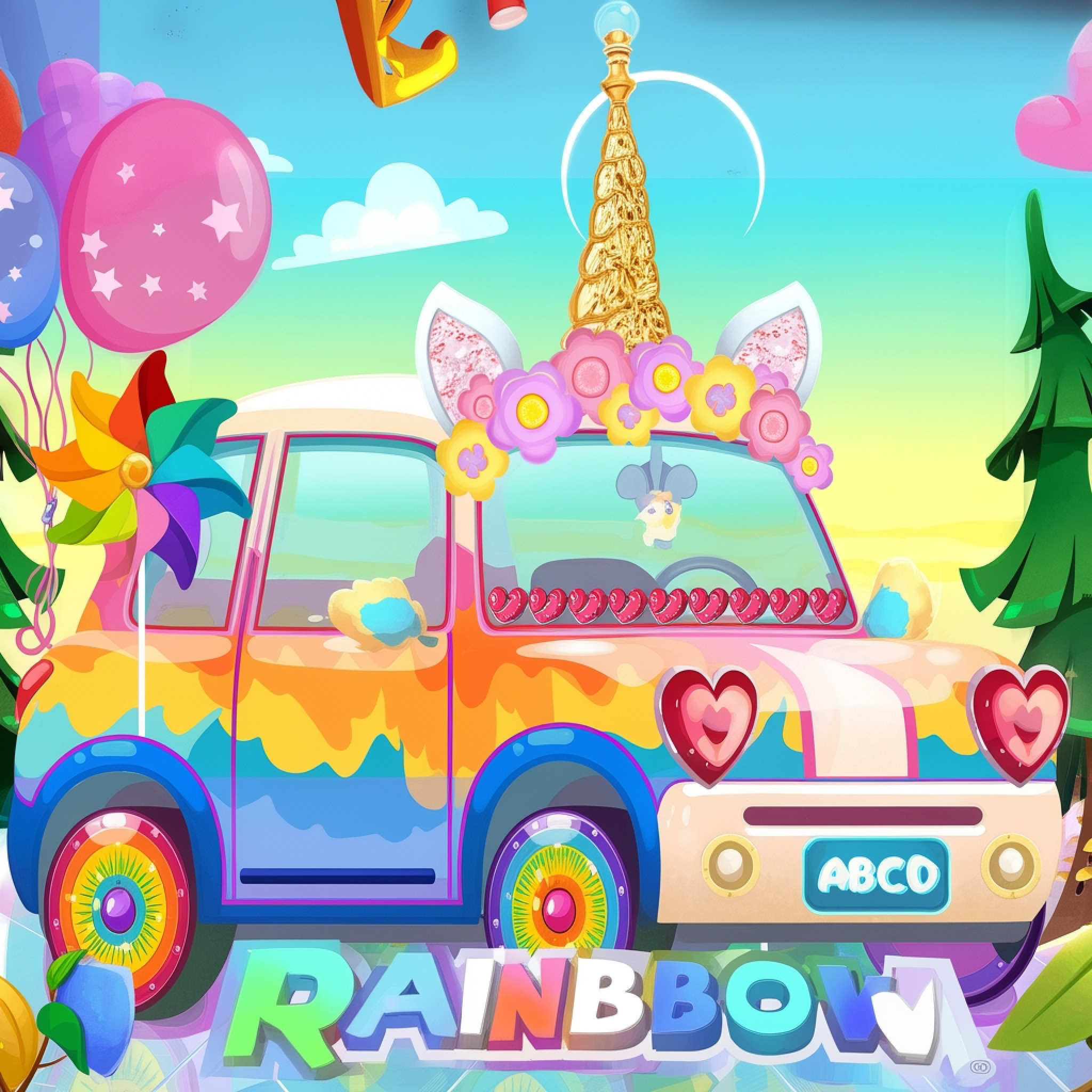 Decor Rainbow Car