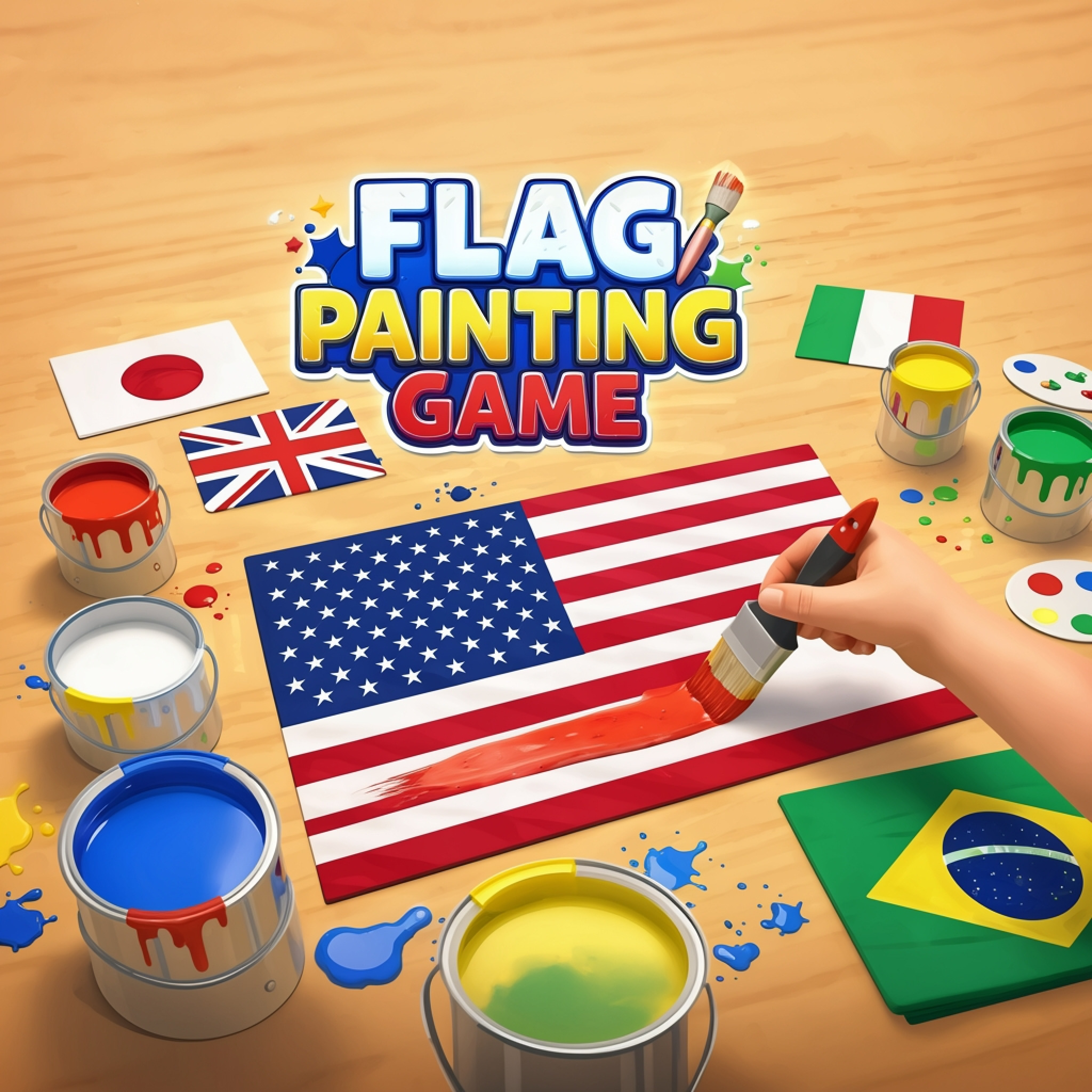 Flag Painting Game