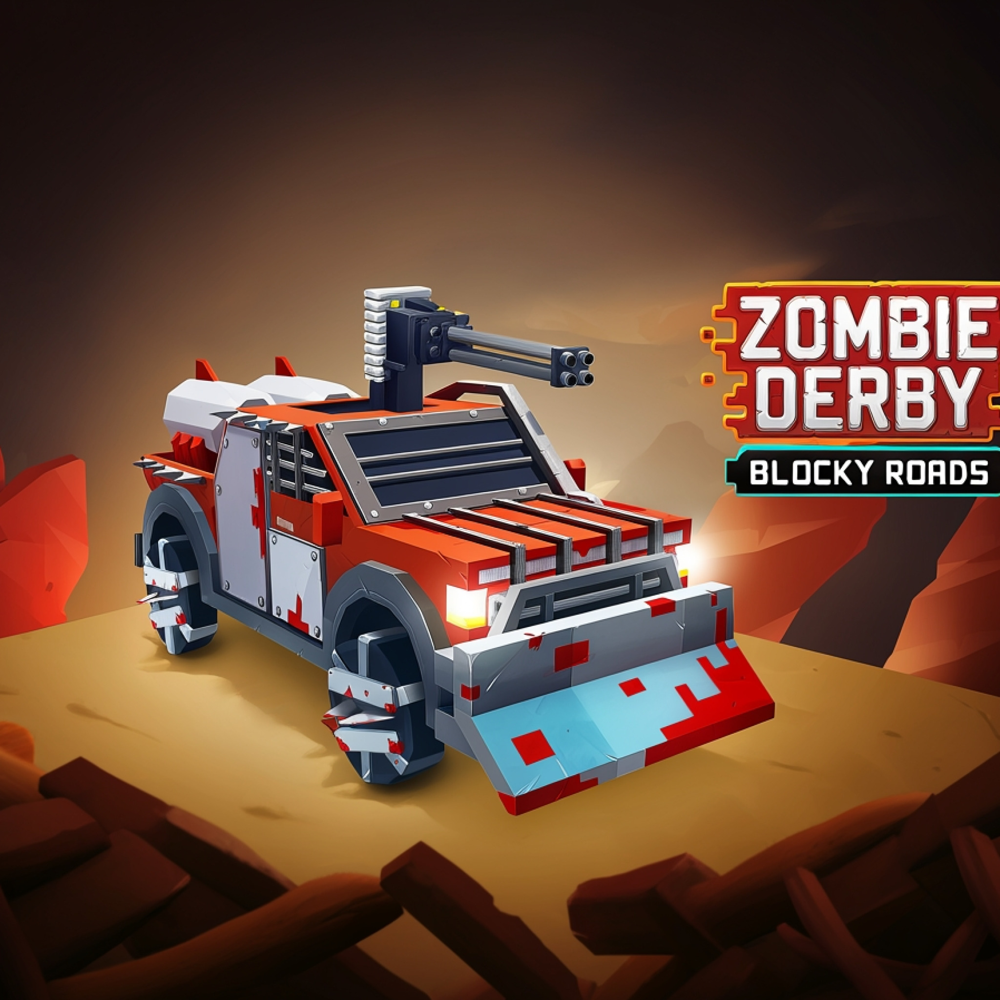 Zombie Derby: Blocky Roads